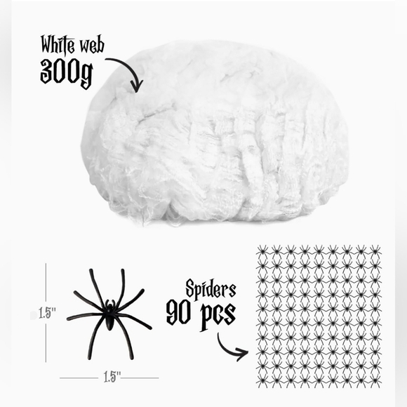 Horrorhub Spider Web Halloween Decorations - Picture 2 of 6